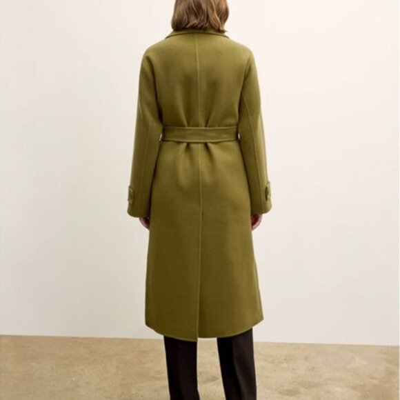 MM LaFleur Pistachio The Viola Coat - Double-Face Wool Size L Brand New - Picture 2 of 5